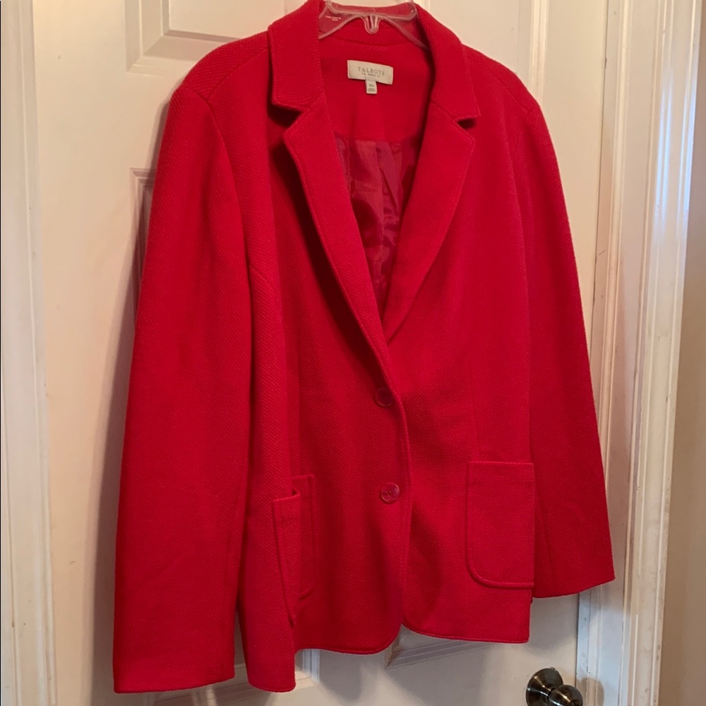 Talbots Vibrant Red Women's Blazer 18W